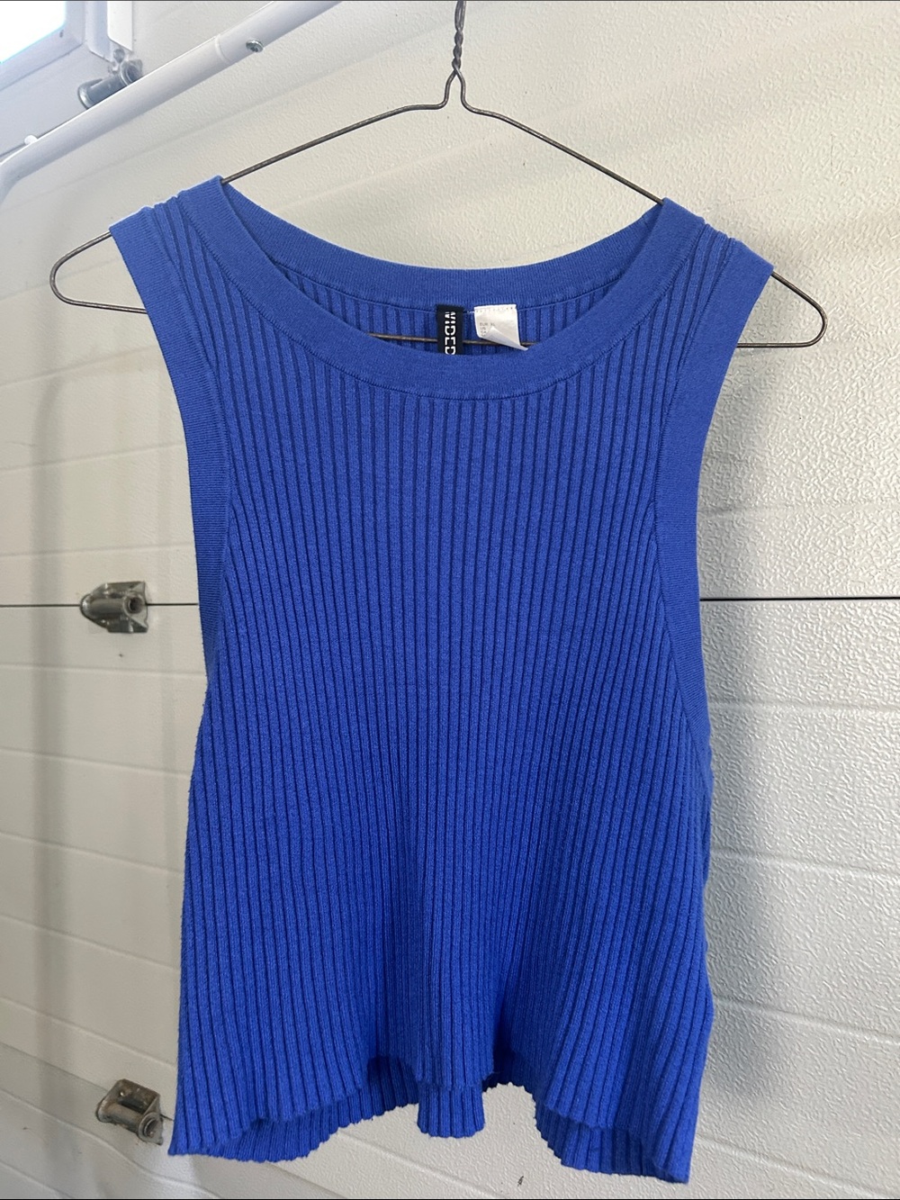 H&M Ribbed Sleeveless Knit Dress - Blue